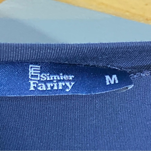 Simier Fariry Long Sleeve Stretch Dress Navy - Picture 8 of 9